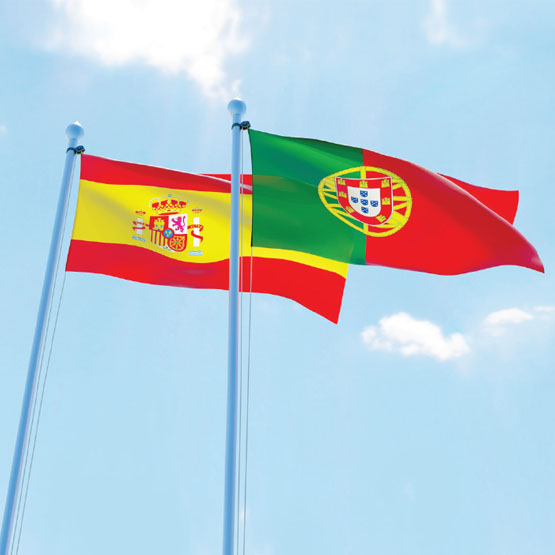 Bandeira Portugal e Espanha